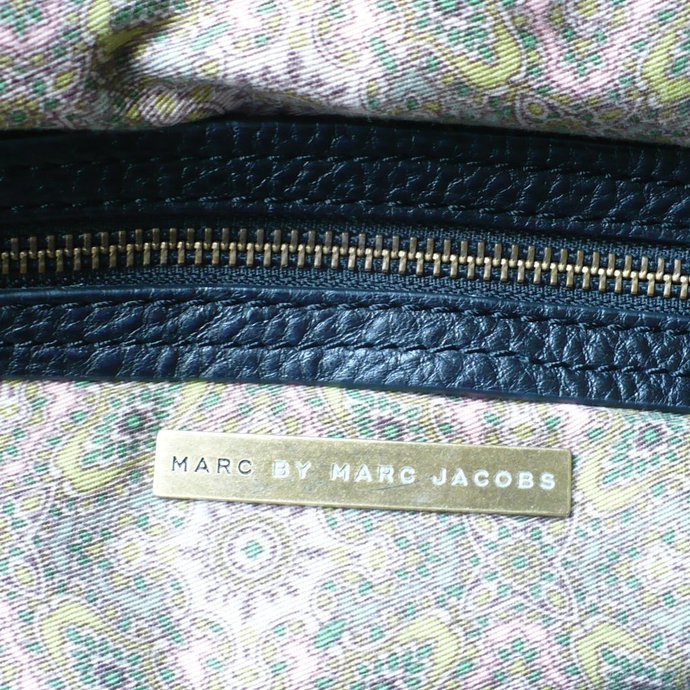 ❤️ MARC JACOBS Vintage Black Pebbled Leather Bag Handbag Shoulder - Picture 2 of 9